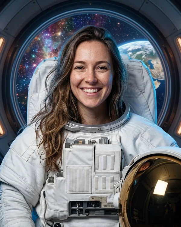 La même photo en astronaute